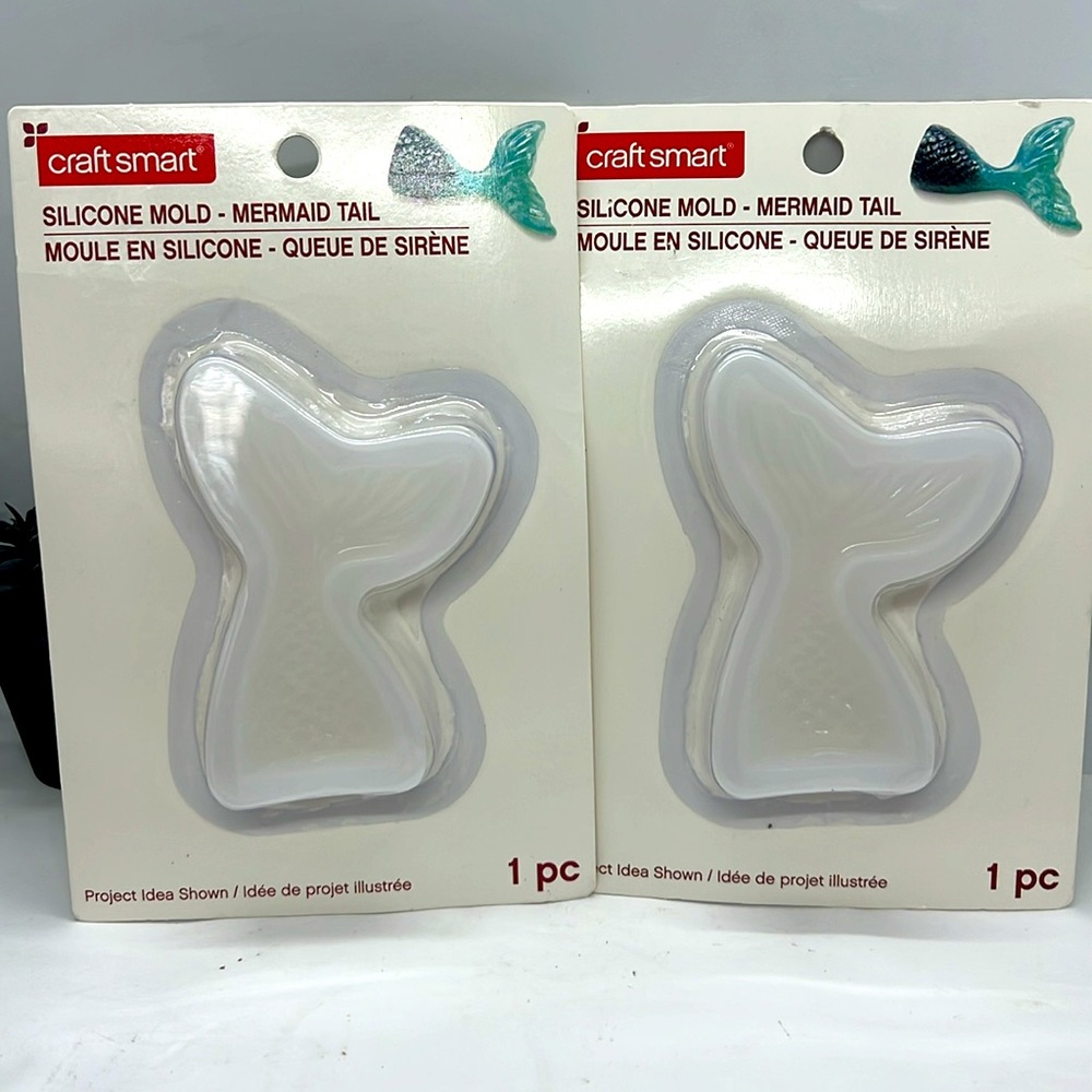 Lot of 2 Silicone Resin Molds Mermaid Tail NIB